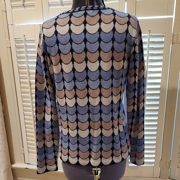 Scallop Pattern Cotton Sweater by intiwara Size S - Picture 3 of 3